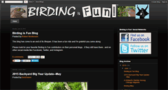 Desktop Screenshot of birdingisfun.com